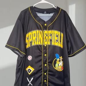 Springfield “The Simpsons” Baseball Button-Up Jersey (Men’s 4XL)